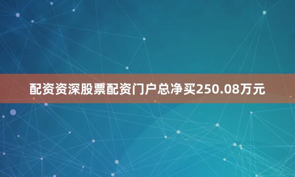 配资资深股票配资门户总净买250.08万元
